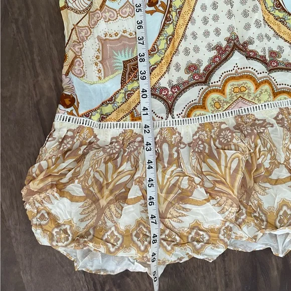 ANTHROPOLOGIE Farm Rio V Neck Flutter Sleeve Dress - Picture 10 of 15